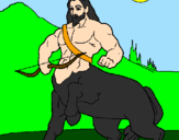 Coloring page Centaur with bow painted bydeserray