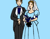 Coloring page The bride and groom III painted bynurri