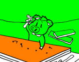 Coloring page Three little pigs 3 painted byVANE110307