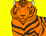 Coloring page Tiger painted bymason