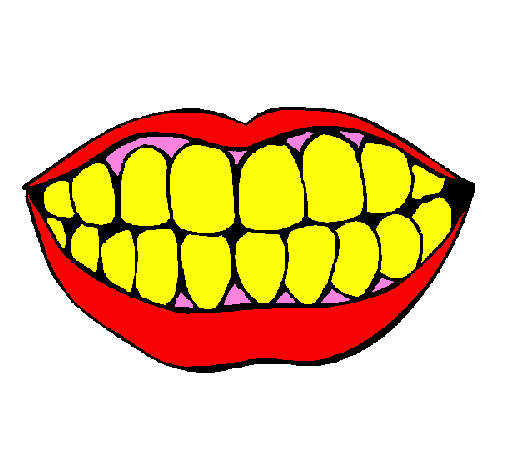 Coloring page Mouth and teeth painted bychloe 