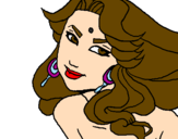 Coloring page Amazonian princess painted bydeserray