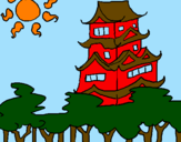 Coloring page Japanese house painted bydeserray