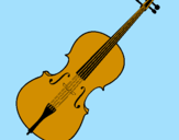 Coloring page Violin painted by medvegyn