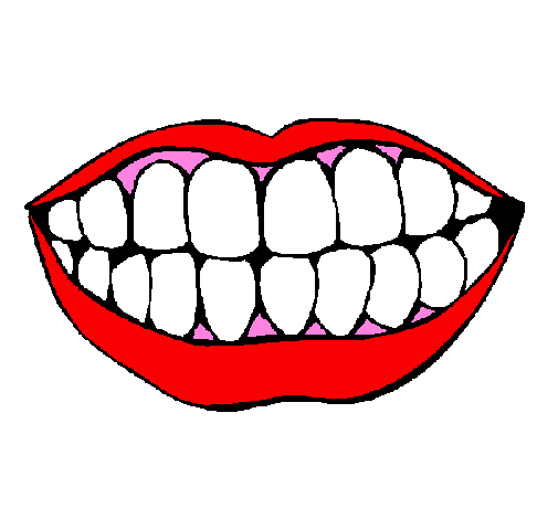 Coloring page Mouth and teeth painted bybia