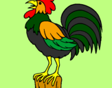 Coloring page Cock singing painted byThieli
