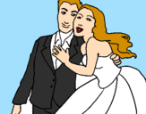 Coloring page The bride and groom painted byabbie goodacre xx 3