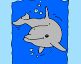 Coloring page Dolphin painted byThieli
