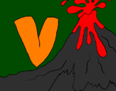 Coloring page Volcano  painted byVOLKANEOW