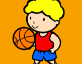 Coloring page Basketball player painted byjordan