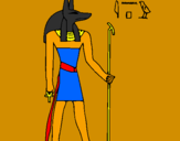 Coloring page Anubis painted bylogan