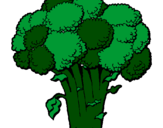 Coloring page Broccoli painted byjill