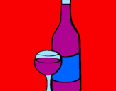 Coloring page Wine painted byanonymous