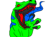 Coloring page Velociraptor II painted bychloe