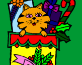 Coloring page Stocking full of presents painted bymariana