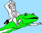 Coloring page Leprechaun and frog painted byjack 3