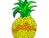 Coloring page pineapple painted byjill