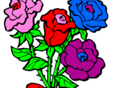Coloring page Bunch of roses painted bychloe 