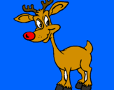 Coloring page Young reindeer painted bymike