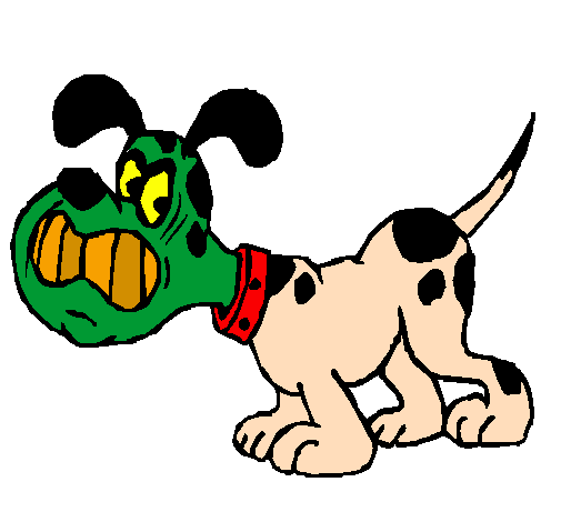 Coloring page Angry dog painted byJayden