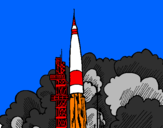 Coloring page Rocket launch painted byLogan