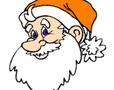Coloring page Father Christmas face painted bychloe