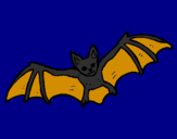 Coloring page Flying bat painted byLogan