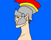 Coloring page Roman helmet painted byiorenzo