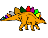 Coloring page Stegosaurus painted byJayden