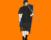 Coloring page Roman soldier painted byiorenzo