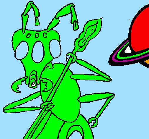 Coloring page Alien ant painted byjack 3