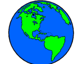Coloring page Planet Earth painted byRodrigo