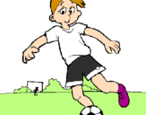 Coloring page Playing football painted bydario di stefano