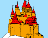 Coloring page Medieval castle painted byAMADASILUCA