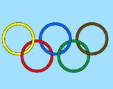 Coloring page Olympic rings painted bymorgan