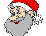 Coloring page Father Christmas face painted bydario di stefano