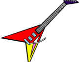 Coloring page Electric guitar II painted by1