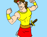 Coloring page Hercules painted bylogan
