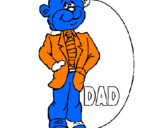 Coloring page Father bear painted bygitf