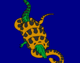 Coloring page Anaconda and caiman painted byangah