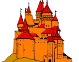 Coloring page Medieval castle painted byTyson
