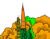 Coloring page Rocket launch painted bytiadobgvfc