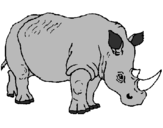 Coloring page Rhinoceros painted byhgfh