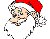 Coloring page Father Christmas face painted byHannah