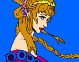 Coloring page Chinese princess painted byCECILIA PAZ