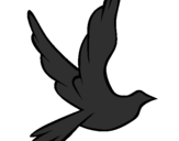 Coloring page Dove of peace in flight painted bynidhi