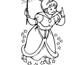 Coloring page Fairy godmother painted bymonserrat