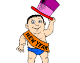 Coloring page Baby New Year painted byJayden 