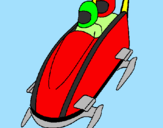 Coloring page Descent in modern bobsleigh painted bySKI DON