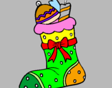 Coloring page Stocking with presents II painted byJayden 